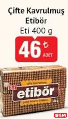 ETİ ETİBÖR ÇİFTE KAVRULMUŞ PETİBÖR BİSKÜVİ 400 GR fiyat ve kampanya bilgisi